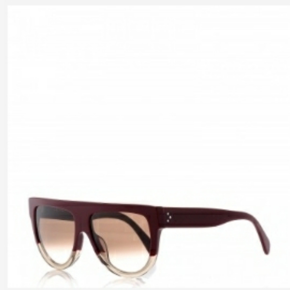 Celine Shadow Sunglasses CL Burgundy